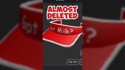 😨😯 Roblox Was Going To Be DELETED Because Of This Item... #roblox #shorts