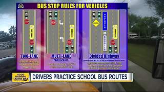 Bus drivers practice routes before heading back to school