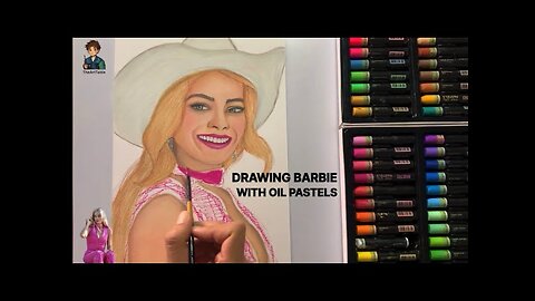 Drawing Barbie With Oil Pastels