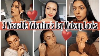 3 WEARABLE VALENTINES MAKEUP LOOKS❣️2022 | EASY MAKEUP TUTORIAL FOR BEGINNERS💃🏻| ez tingz