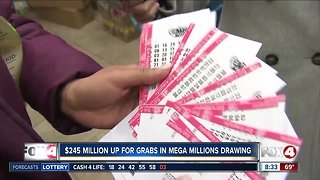 $245 million up for grabs in Mega Millions drawing