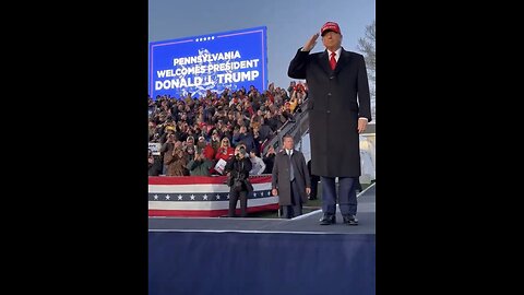 TRUMP❤️🇺🇸🥇TAKES THE STAGE🤍🇺🇸🪩🕺AT BIG MAGA RALLY IN PENNSYLVANIA💙🇺🇸🏅⭐️