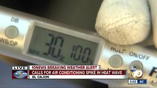 Calls for air conditioning spike in heat wave