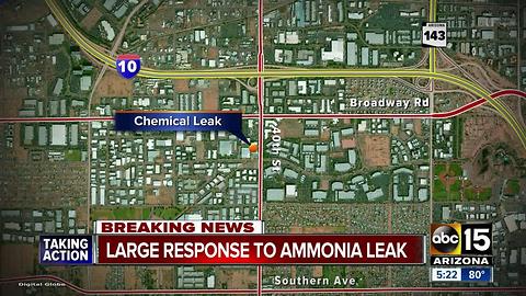 Reddy Ice warehouse in Phoenix evacuated for ammonia leak