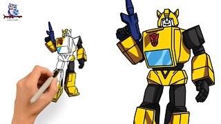 How to Draw Bumblebee G1 Transformers - Art Tutorial