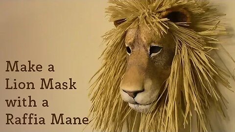 Lion Mask With Raffia Mane