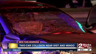 Two cars collide at 81st Mingo in South Tulsa