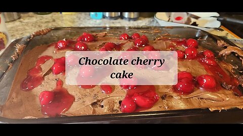 My creation chocolate cherry cake #cake #chocolatecake