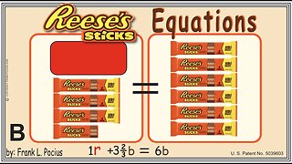 VISUAL REESES STICKS 1r+3.67b=6b EQUATION _ SOLVING EQUATIONS _ SOLVING WORD PROBLEMS