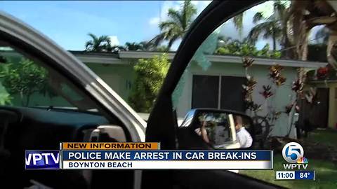 Police make arrest in Boynton Beach car break-ins