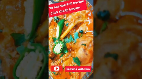 Desi Chicken Korma Recipe Urdu Hindi | Chicken Korma | Cooing With Hira - CWH #shorts #youtubeshorts