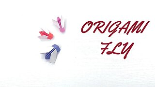 Origami easy paper fly with Sky