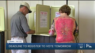 Deadline to register to vote is tomorrow