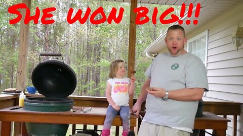 She won big time!! Cooking with kids!