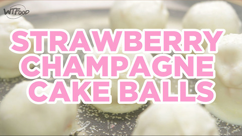 Strawberry Champagne Cake Balls