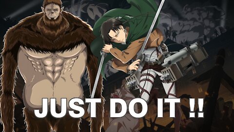 ATTACK ON TITAN BEST ANIME FIGHT + DUBSTEP + DO IT! SPEECH -Levi vs Beast Titan