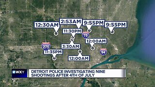 Detroit police investigating 9 shootings after 4th of July
