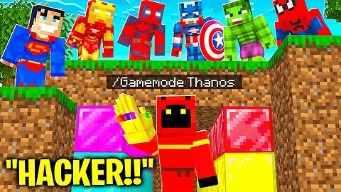 Minecraft Manhunt but I trolled with INFINITY GAUNTLET..