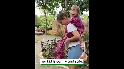 Baby Carried in Mom's Woven Wrap hd #viralclips #viralvideos