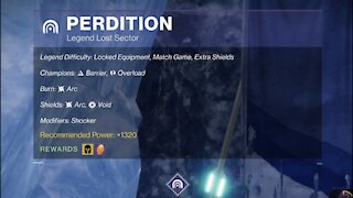 Destiny 2 Legend Lost Sector: Perdition 11-30-21