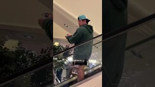 Man opens Pokémon on mall escalator! (HUGE PULL) 🔥