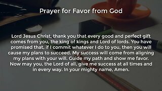 Prayer for Favor from God (Powerful Prayer for Favor and Breakthrough)