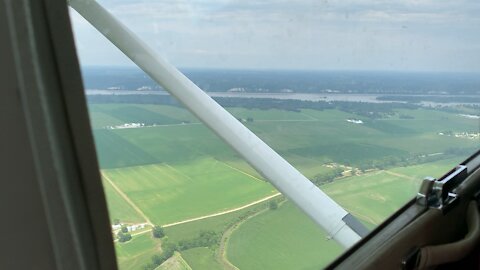 Flying near the Mississippi River