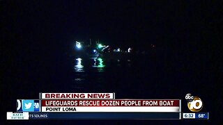 San Diego Lifeguards rescue 12 people from boat taking on water off Point Loma coast