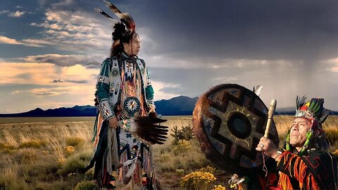 American Native music Sound of fire with Drum and Flute #meditationmusic #meditacion #xamanismo