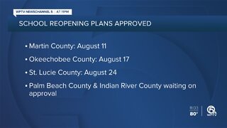 Florida Department of Education approves school reopening plans for Martin, St. Lucie, and Okeechobee counties