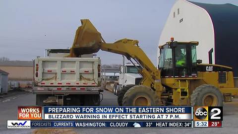 Eastern Shore prepares for winter storm