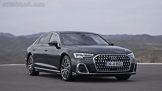 NEW Audi A8L facelift driving on road with Ceramic Brakes looks great!