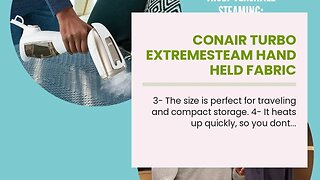 Conair Turbo ExtremeSteam Hand Held Fabric Steamer, White/Champagne