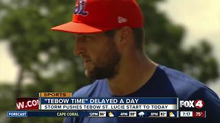 Tebow's First Game With St. Lucie Mets Delayed