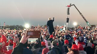 Trump Entrance, Butler PA Rally, 10/31/2020