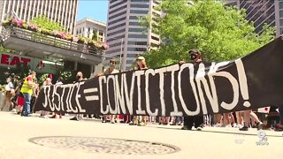 Several thousand protesters gather on Fountain Square Sunday