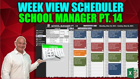 Learn How To Create A Drag & Drop Week View Scheduler In Excel From Scratch [School Manager Pt. 14]