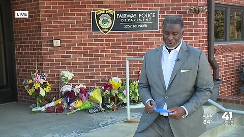 Kevin Holmes live outside Fairway Police Department