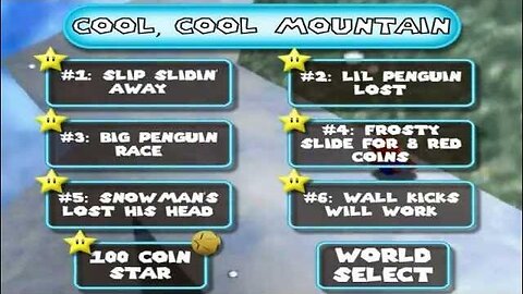#4: Cool, Cool Mountain Menu - Super Mario 64 Walkthrough