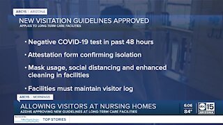 Allowing visitors at Arizona nursing homes