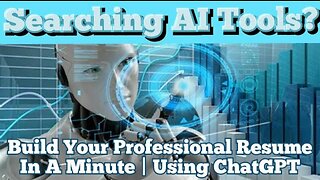 Searching AI Tools? Build Your Professional Resume In A Minute | Using ChatGPT