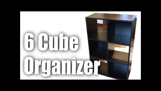 Giantex Black 6-Cube Organizer Storage Shelf Bookcase Setup & Review