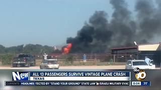 All 13 passengers survive wintage plane crash