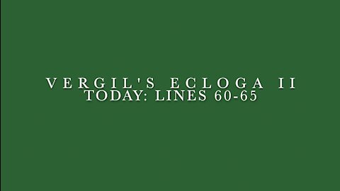 Vergil Ecloga II Lines 60–65