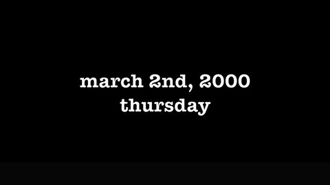 YEAR 18 [0074] MARCH 2ND, 2000 - THURSDAY [#thetuesdayjournals #thebac #thepoetbac #madjack]