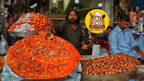 5000 Katlama Sold Out Daily ! Lahori Katlama,Fried Pizza, Snacks Making - Pakistan Food