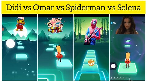 didi vs omar vs spiderman vs selena gomez | Tiles Hop EDM Rush