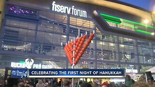 Celebrating the first night of Hanukkah