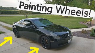 How to PAINT wheels Black!