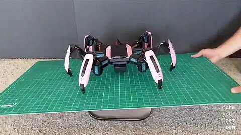 Self-balancing spider robot, utilizing a smartphone's gravity sensor for automatic stability.